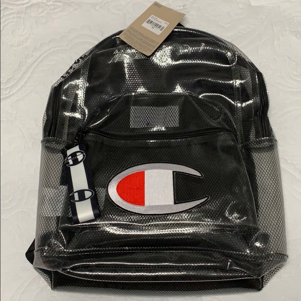 CHAMPION Supersize Clear Black Backpack